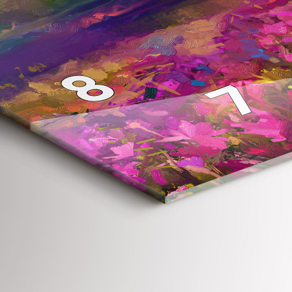 Horizontale Uhr mit motiv Wiese im Sonnenuntergang