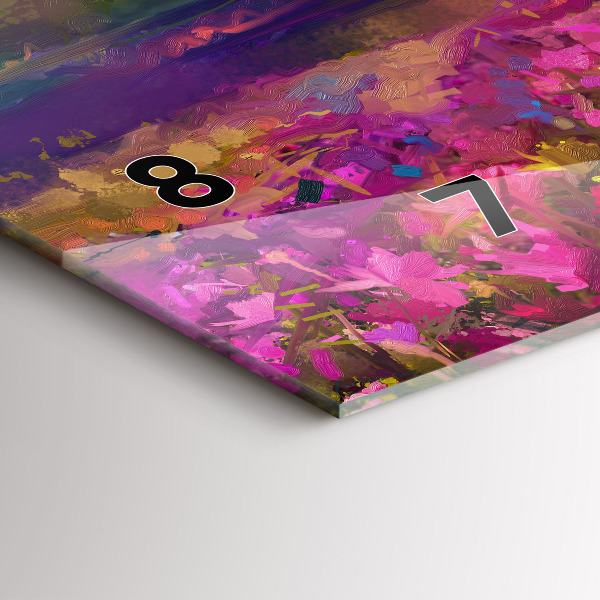 Horizontale Uhr mit motiv Wiese im Sonnenuntergang