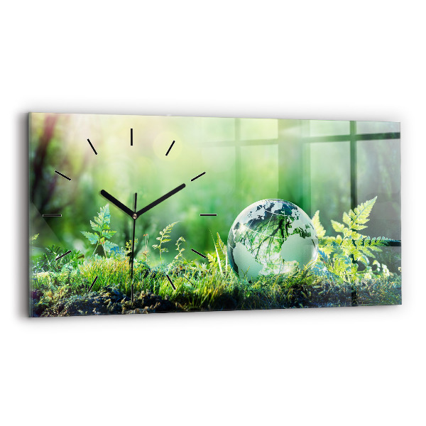 Horizontale Uhr Weltkugel