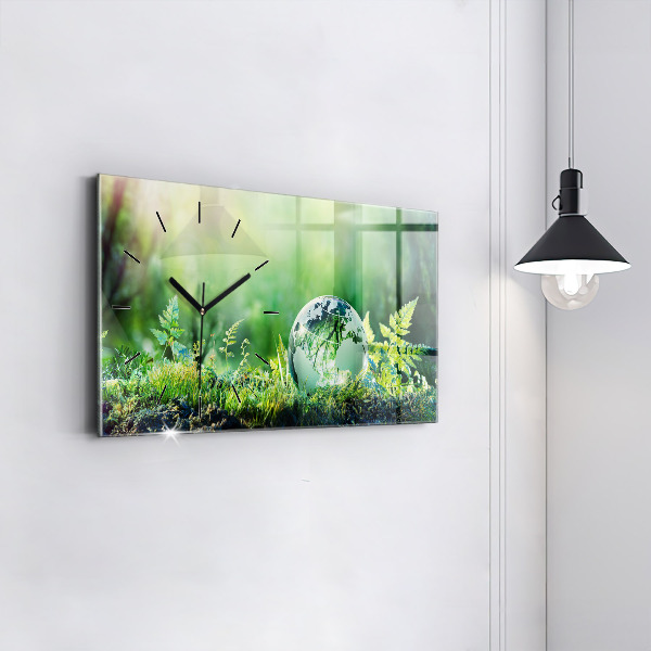 Horizontale Uhr Weltkugel