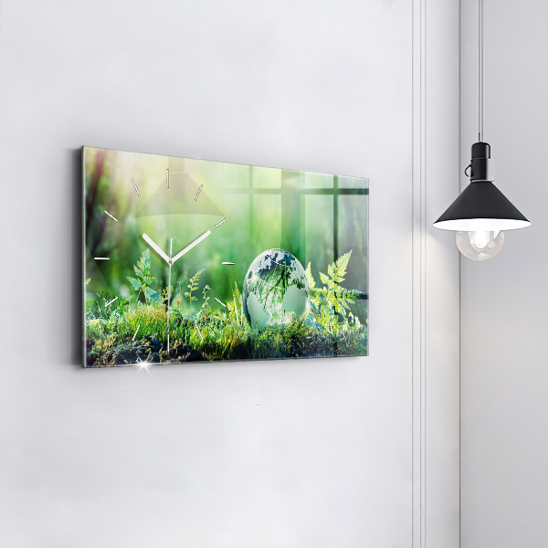 Horizontale Uhr Weltkugel