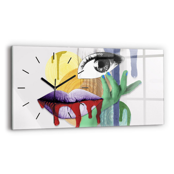 Horizontale Uhr Surrealistische Collage