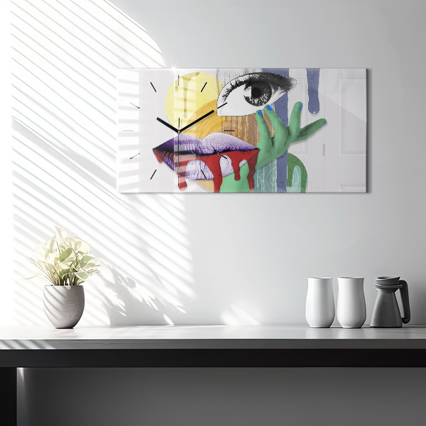 Horizontale Uhr Surrealistische Collage