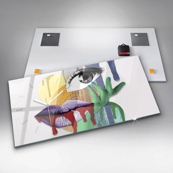 Horizontale Uhr Surrealistische Collage