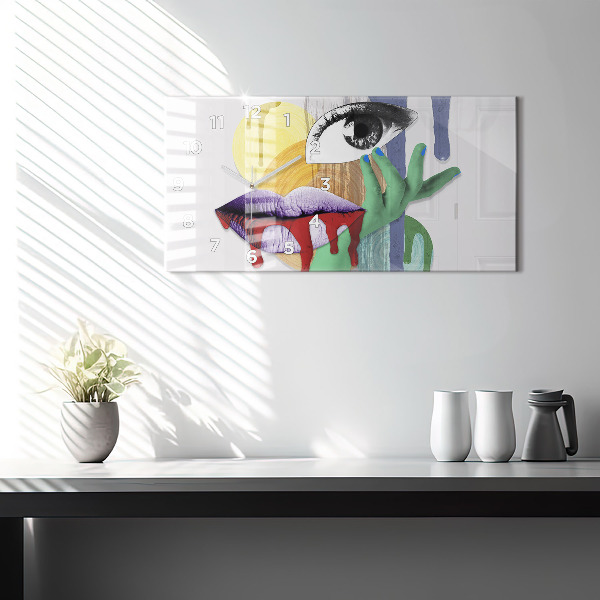 Horizontale Uhr Surrealistische Collage