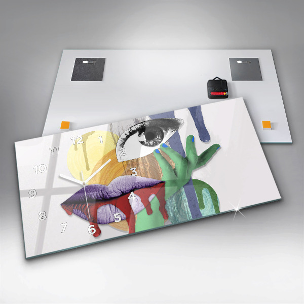 Horizontale Uhr Surrealistische Collage