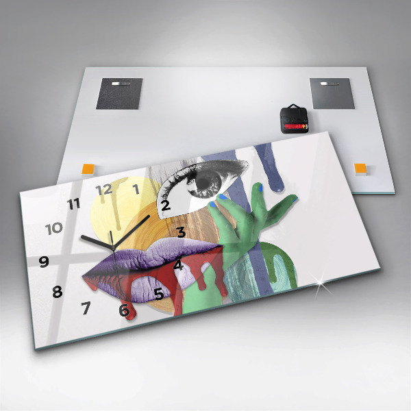 Horizontale Uhr Surrealistische Collage
