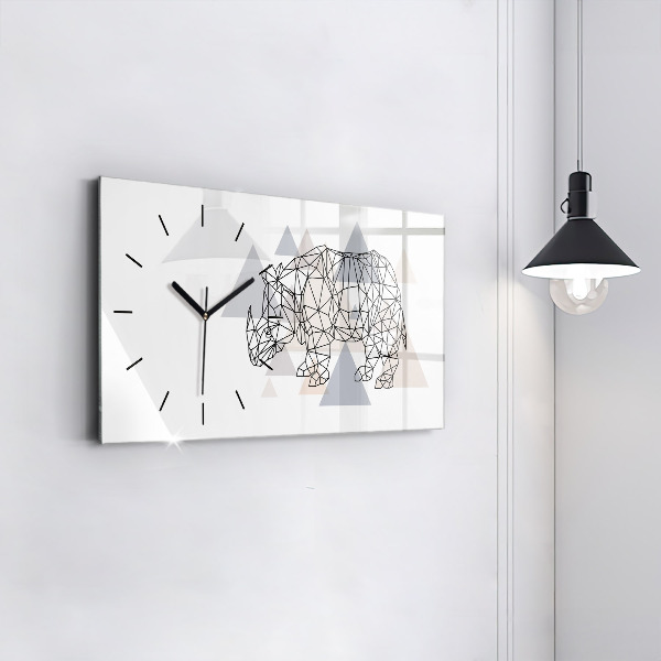 Horizontale Uhr mit motiv Geometrisches Muster