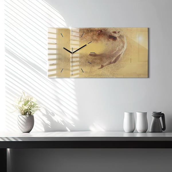 Horizontale Uhr mit motiv Frau in Figur