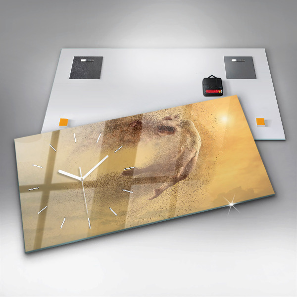 Horizontale Uhr mit motiv Frau in Figur