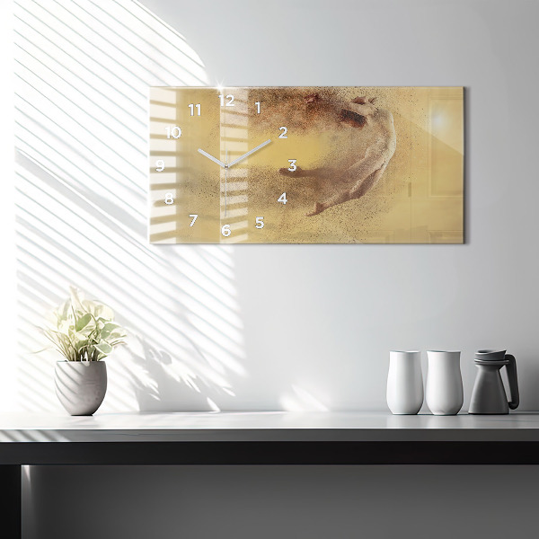 Horizontale Uhr mit motiv Frau in Figur