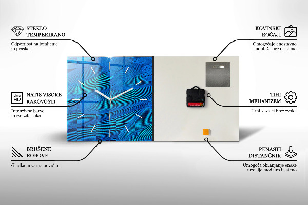 Horizontale Uhr mit motiv Meereswellen