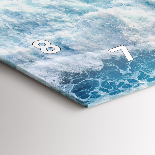 Horizontale Uhr mit motiv Meereswellen