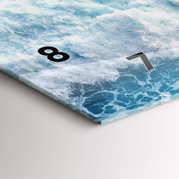 Horizontale Uhr mit motiv Meereswellen