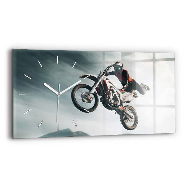 Horizontale Uhr mit motiv Motorrad im Adrenalin-Stil