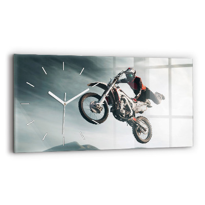 Horizontale Uhr mit motiv Motorrad im Adrenalin-Stil