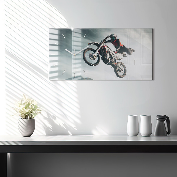 Horizontale Uhr mit motiv Motorrad im Adrenalin-Stil