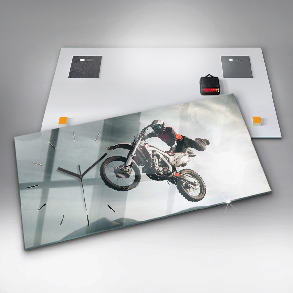 Horizontale Uhr mit motiv Motorrad im Adrenalin-Stil