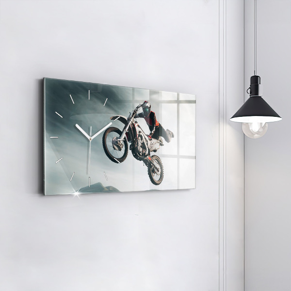 Horizontale Uhr mit motiv Motorrad im Adrenalin-Stil