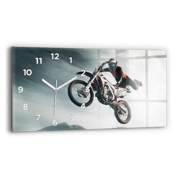 Horizontale Uhr mit motiv Motorrad im Adrenalin-Stil