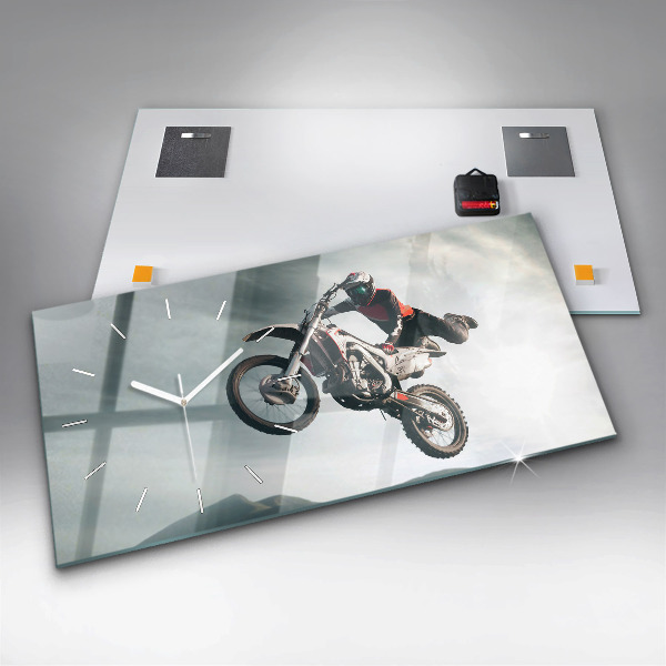 Horizontale Uhr mit motiv Motorrad im Adrenalin-Stil