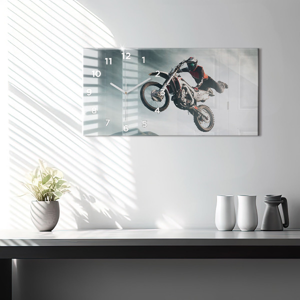 Horizontale Uhr mit motiv Motorrad im Adrenalin-Stil