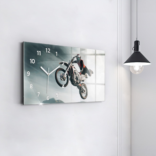 Horizontale Uhr mit motiv Motorrad im Adrenalin-Stil