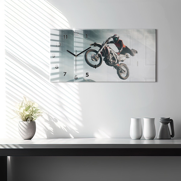 Horizontale Uhr mit motiv Motorrad im Adrenalin-Stil
