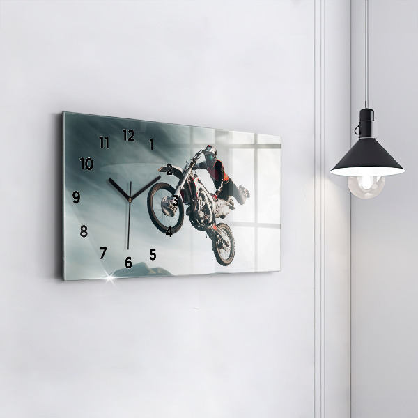 Horizontale Uhr mit motiv Motorrad im Adrenalin-Stil