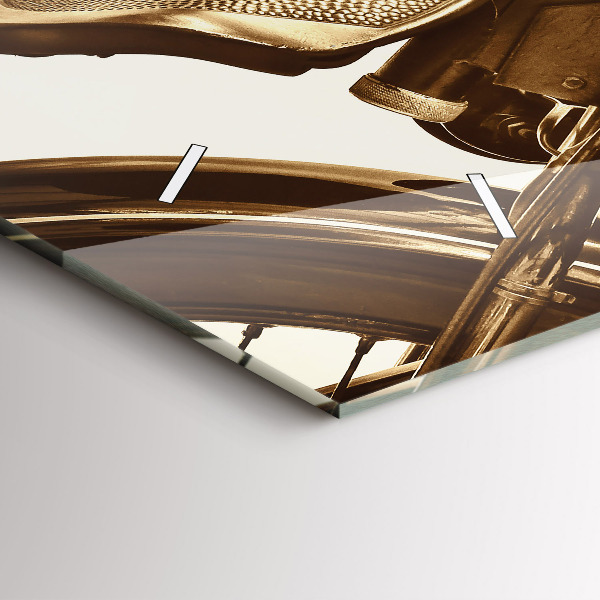 Horizontale Uhr Sepia-Motorrad Vintage