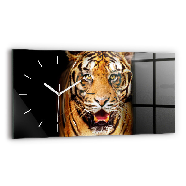 Horizontale Uhr mit motiv Tiger - wildes Auge