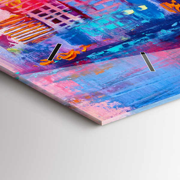 Horizontale Uhr Abstrakt von Wolkenkratzern