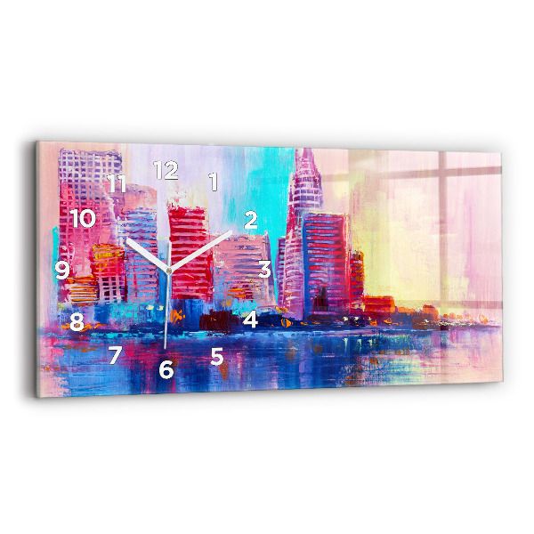 Horizontale Uhr Abstrakt von Wolkenkratzern