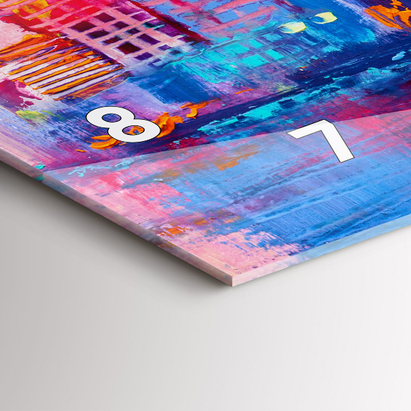 Horizontale Uhr Abstrakt von Wolkenkratzern