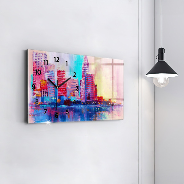 Horizontale Uhr Abstrakt von Wolkenkratzern