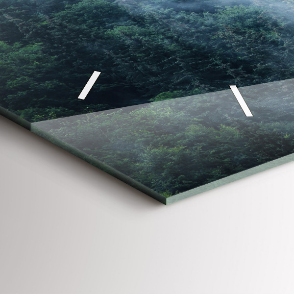 Horizontale Uhr Neblige Berglandschaft