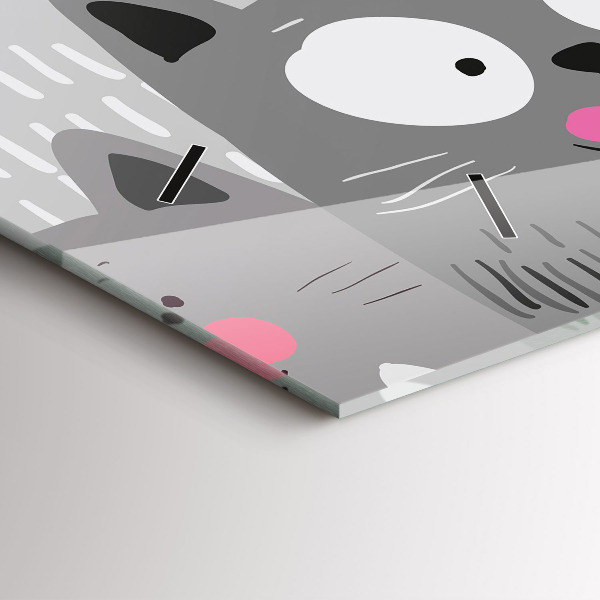 Horizontale Uhr Muster mit Katzen