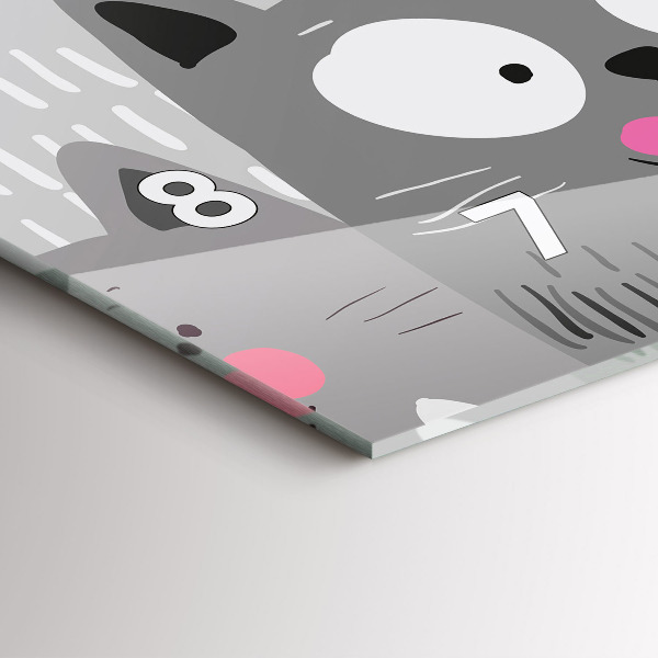 Horizontale Uhr Muster mit Katzen