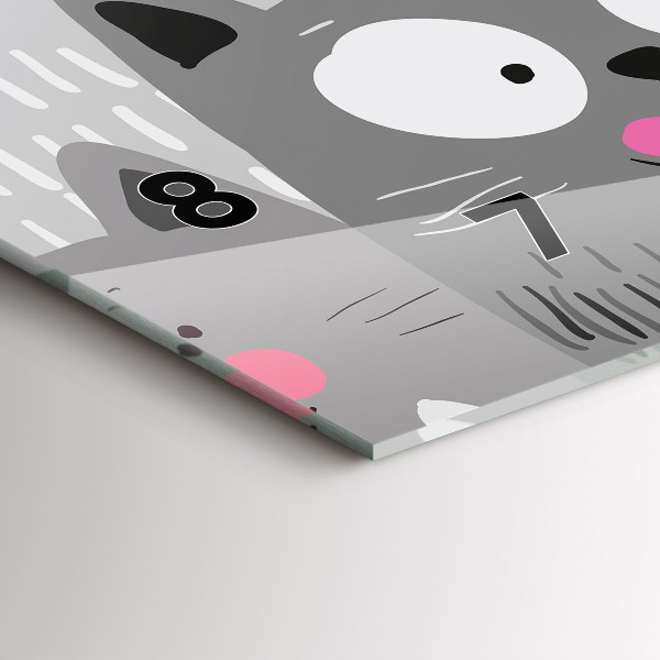 Horizontale Uhr Muster mit Katzen