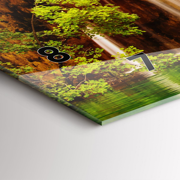 Horizontale Uhr mit motiv Blick auf einen Wasserfall