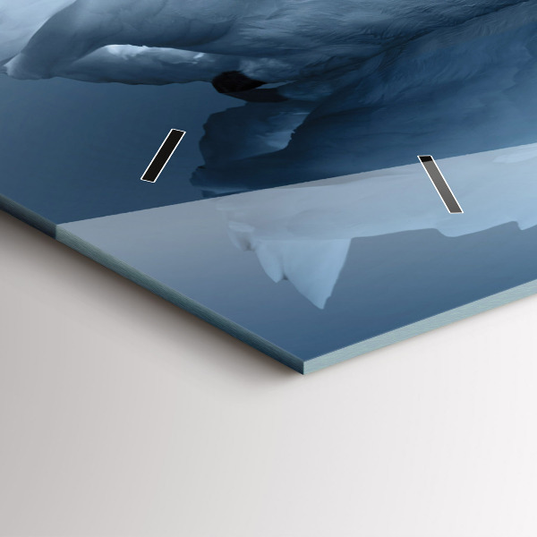 Horizontale Uhr Schwäne im Herzen