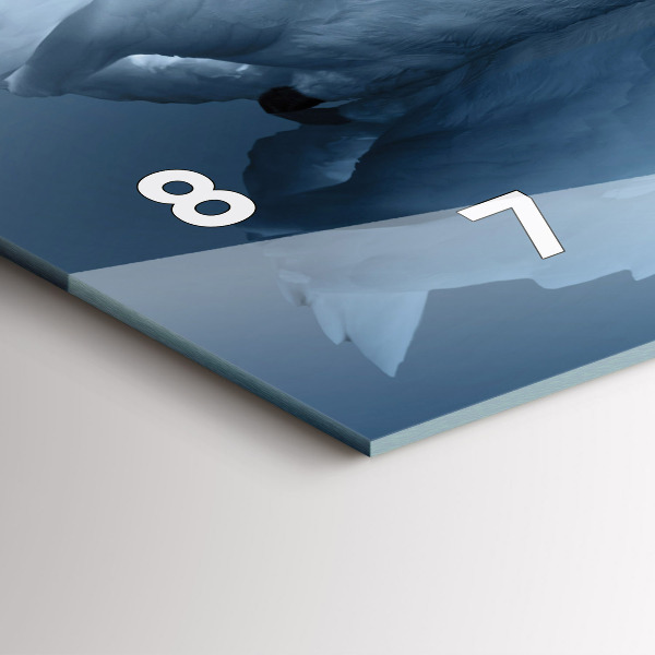 Horizontale Uhr Schwäne im Herzen