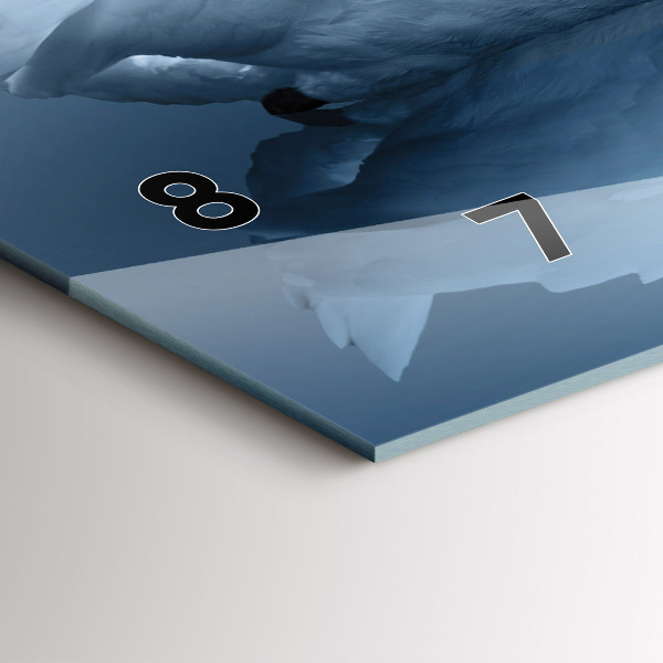 Horizontale Uhr Schwäne im Herzen