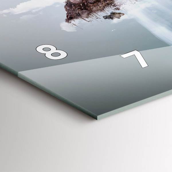 Horizontale Uhr mit motiv Fliegende Insel Wasserfall