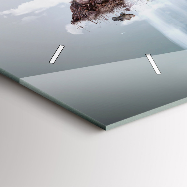 Horizontale Uhr mit motiv Fliegende Insel Wasserfall