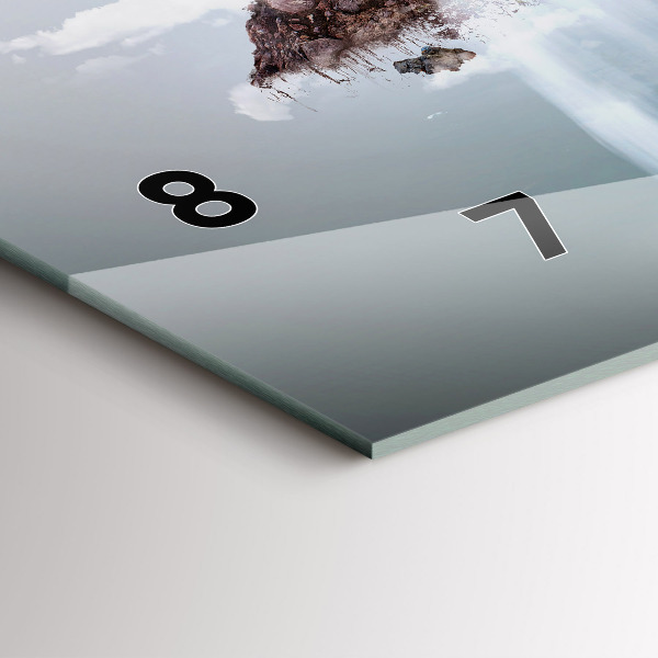 Horizontale Uhr mit motiv Fliegende Insel Wasserfall