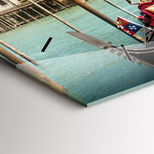 Horizontale Uhr mit motiv Gondeln Venedig Italien