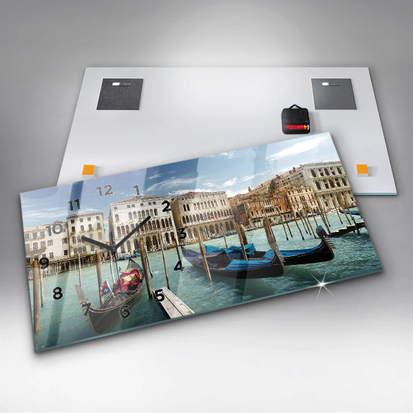 Horizontale Uhr mit motiv Gondeln Venedig Italien