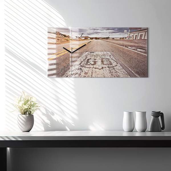 Horizontale Uhr Route 66 Straße USA