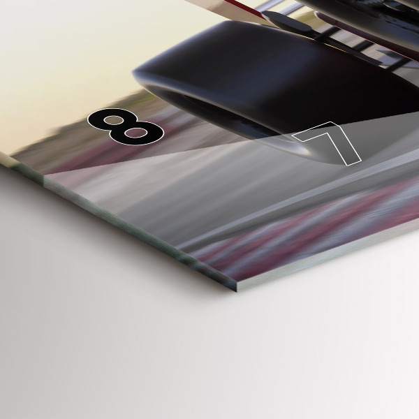 Horizontale Uhr mit motiv Sportlicher Rennwagen